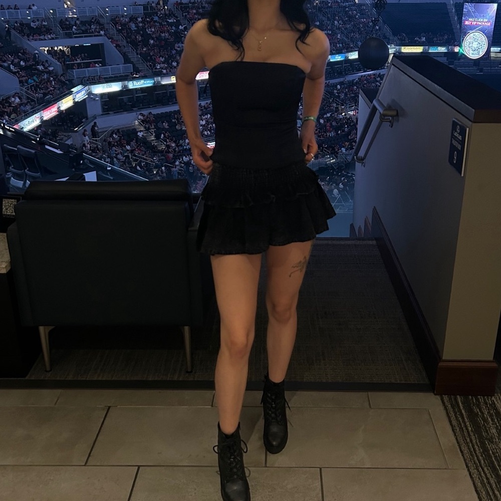 Urban Outfitters Black Ruffled skort